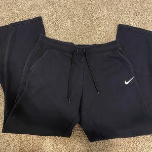 Black Nike wide leg sweat pants